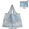 2025 Nueva Bolsa de Compras Plegable Tela Floral Portátil Poliéster Tote Bolsa de Almacenamiento Gran Capacidad Bolsa para la Compra del Supermercado Venta al por Mayor