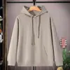 Nueva colección de otoño e invierno: sudadera con capucha de algodón pesado, top liso de manga larga, holgado y casual, prenda exterior versátil, chaqueta con capucha