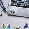 50 adesivos de grafite de desenho animado Frozen decorativos para guitarra, bagagem, DIY, à prova d'água, autorização genuína transfronteiriça
