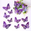 Papel Tapiz Decorativo Estéreo Mariposa Recortada en 3D Transfronteriza Doble Capa Textura Metálica Mariposa Simulada Mixta Pegatina de Pared