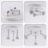 Foco de techo LED de 3 cabezales redondo transfronterizo con espejo abierto frontal orientable GU10, antideslumbrante