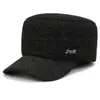 Gorra de Invierno para Hombre Estilo Papá Protección contra el Frío Protección para los Oídos Gorra de Copa Plana para Hombres de Mediana Edad y Mayores Abuelo Hombre Mayor Gorra Gruesa de Algodón Cálida con Terciopelo