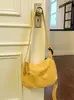 Bolsa feminina de lona 2026 novo modelo para trabalho, bolsa pequena transversal para o dia a dia, bolsa estilo coreano ins de bolinho, bolsa de ombro e transversal