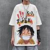 Camiseta de una pieza estampada de marca de moda de verano 2023 para hombre, ins, súper popular, de manga corta, holgada, versátil, de media manga, top para pareja