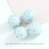 Cerâmica azul fofa pequena concha quadrada contas diy colar pulseira artesanal material contas soltas