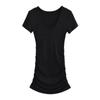 Vestido plisado de manga corta con escote en U profundo para mujer, estilo nuevo, sexy, ajustado, elástico, de verano, estilo Spice Girl.