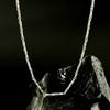 Collar Transfronterizo de Plata de Ley S925, Sencillo y Moderno, Cadena de Bambú Creativa de Alta Resistencia, Elegante y de Lujo Ligero, Diseño Versátil, Accesorio para Mujer
