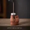 Pet de Chá Sapo Dourado de Argila Roxa, Ornamento Porta-Incenso de Sapo Trazedor de Sorte, Requintado e Personalizável, Decoração Criativa para Mesa de Chá e Cerimônia do Chá