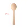 Cuchillo y tenedor de madera desechables cuchara al por mayor protección ambiental vajilla de abedul logotipo degradable tenedor cuchara de madera para helado postre
