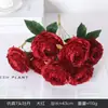 Flor Artificial Ramo de Peonías y Rosas de 7 Cabezas Decoración Nórdica para el Hogar Centro de Mesa con Flores Flor Artificial Arreglo de Boda Arte Floral