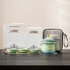 Ciudad Prohibida Set de Té de Viaje Cultural y Creativo Set Pequeño Una Tetera Tres Tazas Tetera de Kung Fu para Exteriores Taza Rápida Portátil Venta al por Mayor