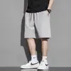 Shorts de verano de seda helada para hombre, finos y de secado rápido, para deportes y uso casual, corte holgado, pierna recta, longitud media, shorts de playa
