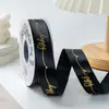 Empaque de Flores Estampado en Caliente Cinta de Poliéster Caja de Regalo para Pastel Cinta Decorativa Moño Accesorios Materiales Florales DIY