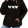 Moletom Estampado Love Feminino Novo Outono e Inverno Jaqueta de Veludo Top Preguiçoso com Capuz