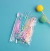 Um saco de 50 elásticos de cor nova de alta resistência contínua cor não descartável corda de cabeça para crianças elástico de cabelo rabo de cavalo de estudante