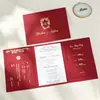 Invitación de boda vintage color burdeos con estampado dorado 70% de descuento, carácter chino "feliz" con marco floral estilo occidental, tarjeta de proceso a juego, boda híbrida chino-occidental
