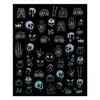 Cross Dulce Estilo Fresco Halloween 5D Relieve Pegatinas de Arte para Uñas Subcultura Oscura Calavera Negra Hueso de Mano Pegatinas para Uñas