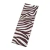 Faixa de cabelo da moda com estampa de zebra, alta elasticidade, aba larga, antiderrapante, elástico de cabelo listrado retrô, atacado