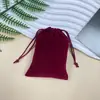 Bolsa de Veludo, Bolsa à Prova de Poeira para Joias, Bolsa de Armazenamento para Joias e Colares, Bolsa com Cordão para Embalagem de Presente e Lembrança