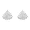 Pendientes de plata de ley S925 con diseño de lujo ligero y estilo coreano INS, con textura de concha versátil, estilo fiebre, para mujer