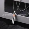 Colar Cruz Masculino Aço Inoxidável Pingente Cruz Retrô Tag de Guitarra Argola Redonda Moderno Versátil Joias Europeias e Americanas Atacado