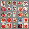 50 Piezas de Pegatinas de Graffiti Estilo Tomate Ins, Decoración de Verduras Pequeñas Frescas y Lindas Personalizadas Transfronterizas, Pegatinas para Teléfono Móvil y Tableta