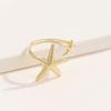 Anillo Geométrico de Estrella de Cinco Puntas de Metal Cobre 18K para Mujer, Elegante Anillo Abierto de Estrella de Celebridad de Internet, de Alta Gama Versátil de Moda
