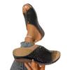 Pantuflas transfronterizas nuevas talla grande suela gruesa costura de boca de pez estilo europeo y americano comercio exterior pantuflas de mujer pantuflas de mujer de una tira con cuña