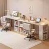 Popular Escritorio de Esquina para Uso Doméstico, Mesa de Estudio, Tocador de Dormitorio para Niñas, Estantería Integrada, Escritorio de Computadora de Esquina en Forma de L
