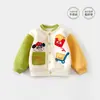 Chaqueta de béisbol para niños, estilo primavera y otoño, atuendo de otoño para niños, cárdigan de color block para bebé, ropa exterior, ropa de otoño para niñas