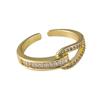 Anillo de plata S925 estilo coreano con microincrustaciones para mujer, estilo retro, elegante, con nudo de cuerda, abierto, elegante y creativo, a la moda.
