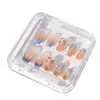Caja de Almacenamiento para Uñas Portátil, Caja Compacta Transparente con Tapa abatible, Exhibidor a Prueba de Polvo sobre la Mesa, Caja de Empaque para Uñas Acabadas y Arte de Uñas Hecho a Mano
