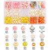 Juego de 15 cuentas con letras chapadas en color AB con agujeros, accesorios de bricolaje para pulseras infantiles, accesorios de joyería