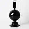 Venta al por mayor, candelabro creativo de vidrio de colores retro, candelabro de lujo para decoración de mesita de noche, vela, accesorios para cenas