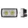 Faro de Motocicleta de Fábrica Transfronterizo Corto de Tres Caras Intermitente Luz LED de Trabajo para Coche Luz Eléctrica Recta Roja y Azul para Vehículo Eléctrico