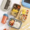 Lancheira de compartimento de estilo nórdico PP lancheira de alimentos leves caixa de frutas selada lancheira de aço inoxidável 304 com talheres