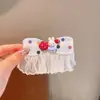 Accesorios para el Cabello de Niñas con Moño de Dibujos Animados y Cinta Mágica, Pinzas para el Cabello con Flecos de Encaje, Pasadores Lindos de Princesa, Adornos para el Cabello