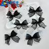 Accesorios para lazos de cinta con hilo de cola de pez, lazos de cinta de malla semiacabados, accesorios para el cabello, accesorios de bricolaje para ropa.