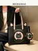 Bolsa Tote Gatinho Fofo Nova Transfronteiriça da Fábrica de Origem Beibao para Mulheres, Bolsa de Ombro/Axila de Grande Capacidade