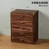 Caja de almacenamiento de madera vintage para artículos varios, a prueba de polvo para el hogar, caja de joyería, flor de begonia, escritorio de sala de estar, habitación, caja de almacenamiento de sentido avanzado