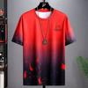 Camiseta de Manga Curta de Seda Gelo Masculina Moderna Verão Juventude Nova Casual Roupa de Meia Manga Masculina Sensação de Gelo Secagem Rápida Camiseta Masculina