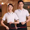 Ropa de Trabajo para Mesero de Restaurante de Hotel Camiseta de Manga Corta Ropa de Trabajo Ropa de Trabajo de Hotel Tienda de Hamburguesas Ropa de Trabajo para Llevar Verano
