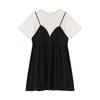 Vestido Feminino 2021 Novo Grande Tamanho Roupas Femininas Vestido Tesão Irmã Verão Vestido Barriga Cobrindo Mulher Tesão Fake Duas Peças Idade Boneca Redução de Idade Vestido