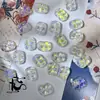 Atacado Pingente de Flor Tridimensional Esmaltado 13X18mm Pingente de Sorte Tridimensional Dupla Face Materiais para Pulseira Colar com Contas Feito à Mão DIY