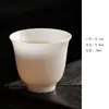 Xícara de Chá de Porcelana Jade Branco Tipo Gelo Cerâmica Doméstica Xícara de Mestre Xícara de Chá Copo Único Conjunto de Chá Kung Fu Cerâmica Dehua
