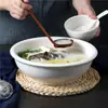 Tazón Grande para Sopa del Hogar, Tazón de Cerámica Estilo Chino, Tazón para Fideos Instantáneos de Estudiante, Tazón para Sopa de Restaurante, Tazón Grande para Fideos Apto para Microondas, Tazón Tradicional para Sopa
