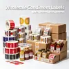 Etiquetas Personalizadas para Envases de Alimentos al por Mayor Impermeables Autoadhesivas Vinilo Rollo Impresión UV Cuadradas Logo Privado