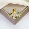Broche Transfronterizo Nuevo de Alta Gama Lazo Insecto Flor Femenino Anti-Exposición Fijo Ropa Versátil Corsage