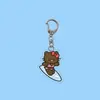 Chaveiro Transparente de Acrílico Dupla Face Gato Preto Hello Kitty Desenho Animado Fofo Pingente de Mochila Pequeno Acessório