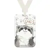 Funda para tarjeta de corazón de niña mapache estudiante de campus tarjeta de comida control de acceso a autobús insignia certificado cordón largo soporte protector